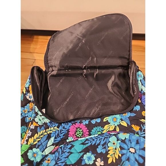 Vera Bradley Midnight Blues Campus Backpack Blue Floral Bag NICE - Picture 6 of 7
